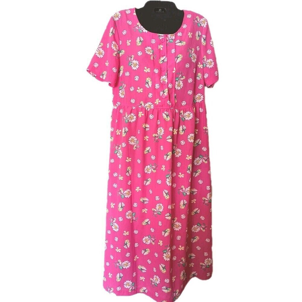 Blair Babydoll Dress Size Small Pink Floral Print Pockets Cottagecore Prairie